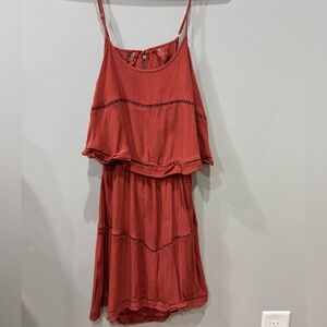 Burnt Orange Cut out Dress